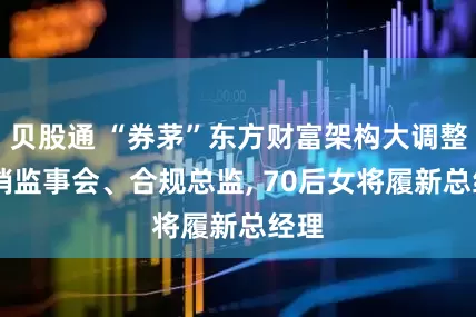 贝股通 “券茅”东方财富架构大调整 撤销监事会、合规总监, 70后女将履新总经理
